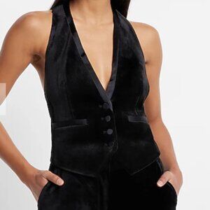 Express Black Vest velvet S